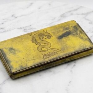 90s JPG Dragon Print Leather Wallet, Unique rare Vintage Designer Accessory